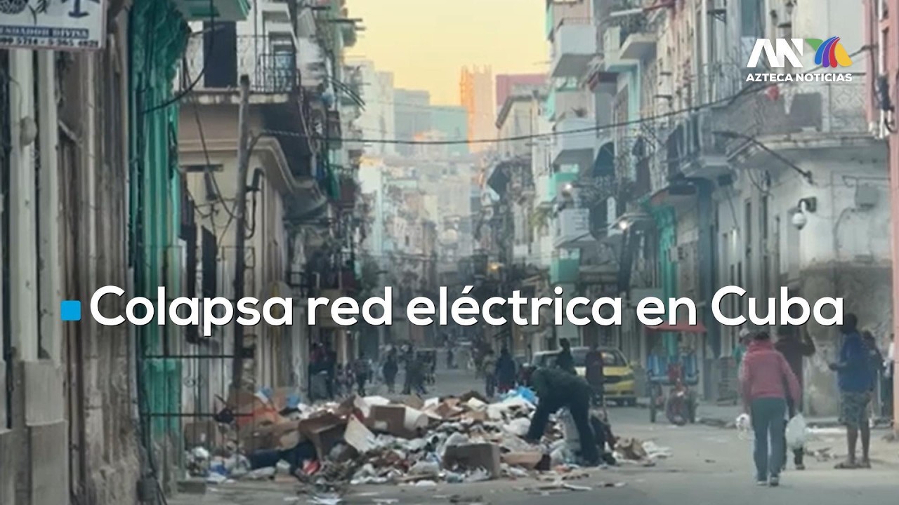 Cuba enfrenta un nuevo colapso de su red eléctrica nacional que dejó a millones de personas sin luz