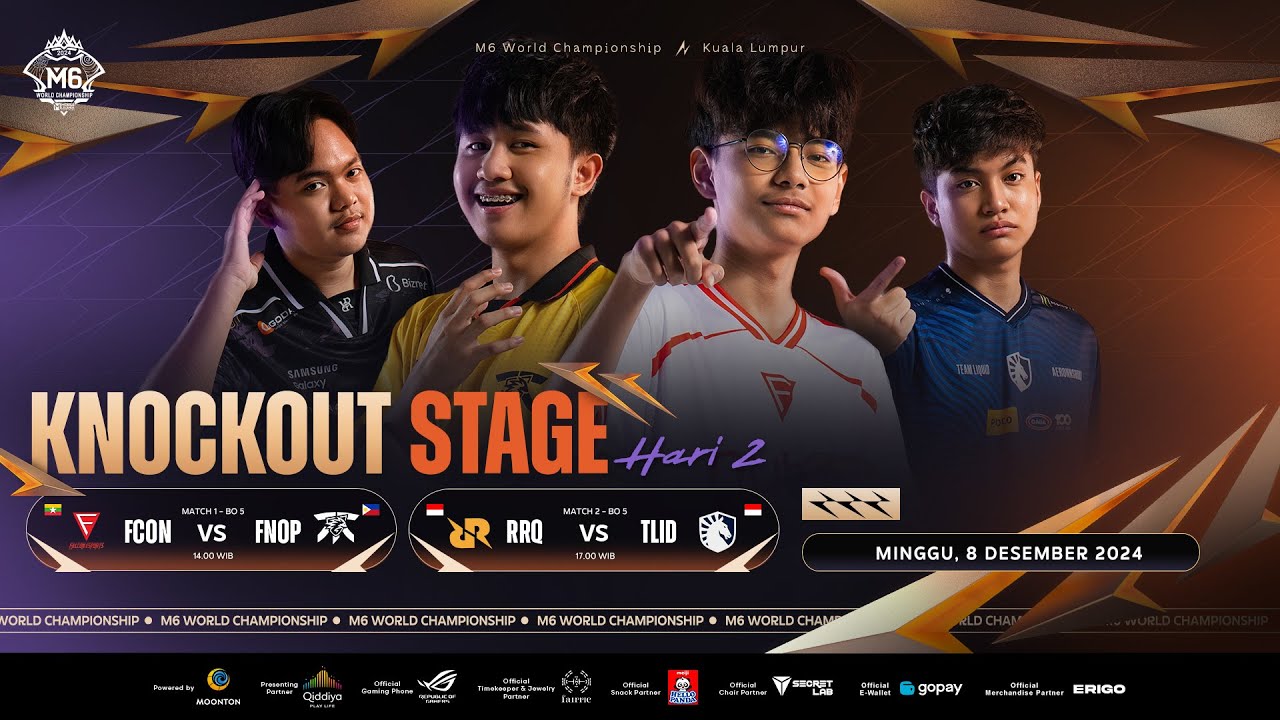 🔴LIVE | Kejuaraan Dunia MLBB M6 | Knockout Stage Hari 2