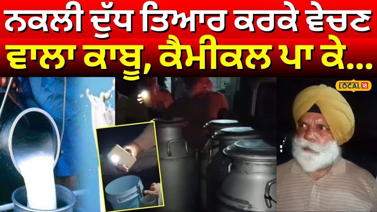 Kapurthala Fake Milk | ਨਕਲੀ ਦੁੱਧ ਤਿਆਰ ਕਰਕੇ ਵੇਚਣ ਵਾਲਾ ਕਾਬੂ, ਕੈਮੀਕਲ ਪਾ ਕੇ...| Latest News | #local18