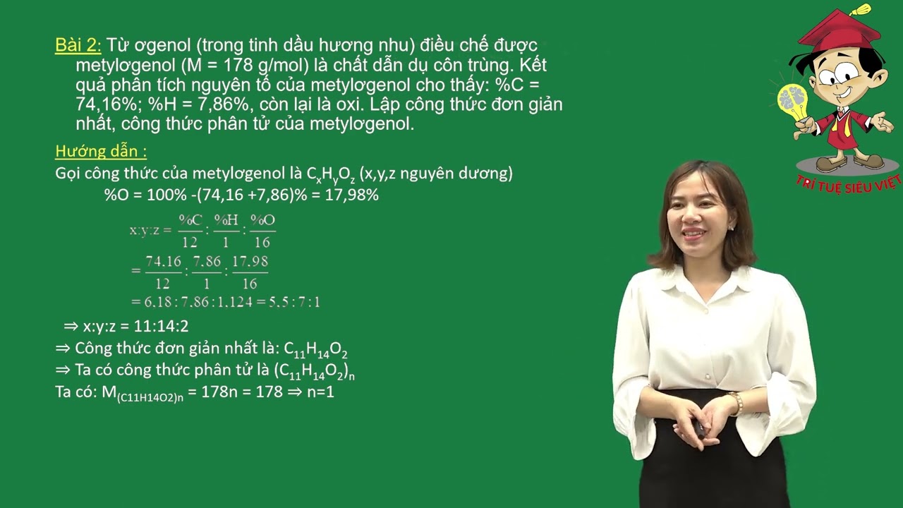 Hóa 11 |Chương 10| Bài 43: LUYỆN TẬP HỢP CHẤT HỮU CƠ, CÔNG THỨC PHÂN TỬ VÀ CÔNG THỨC CẤU TẠO