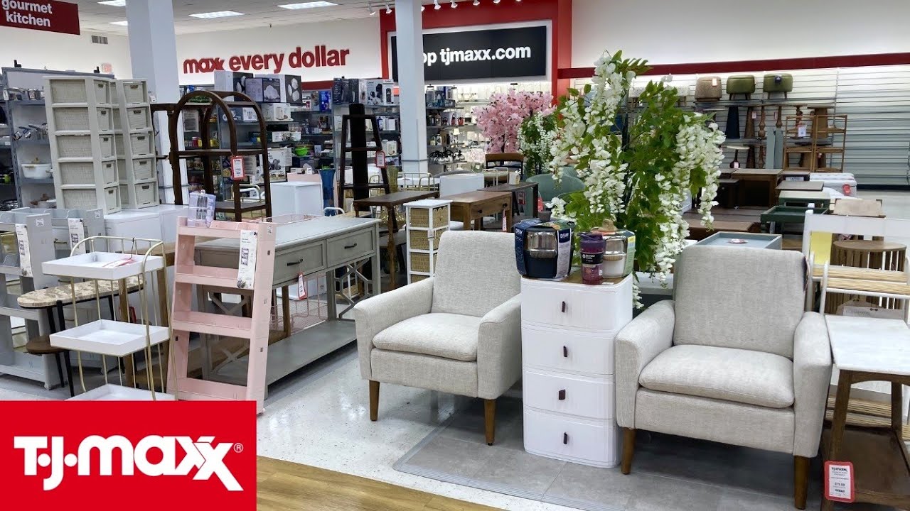 TJ MAXX SHOP WITH ME FURNITURE CHAIRS ARMCHAIRS TABLES SPRING HOME DECOR SHOPPING STORE WALK THROUGH