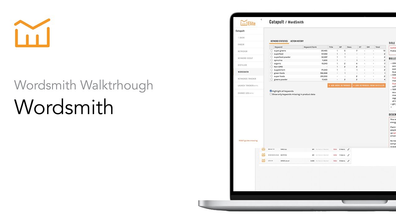 Wordsmith Walkthrough - by ManageByStats, your Amazon Seller Software Tool
