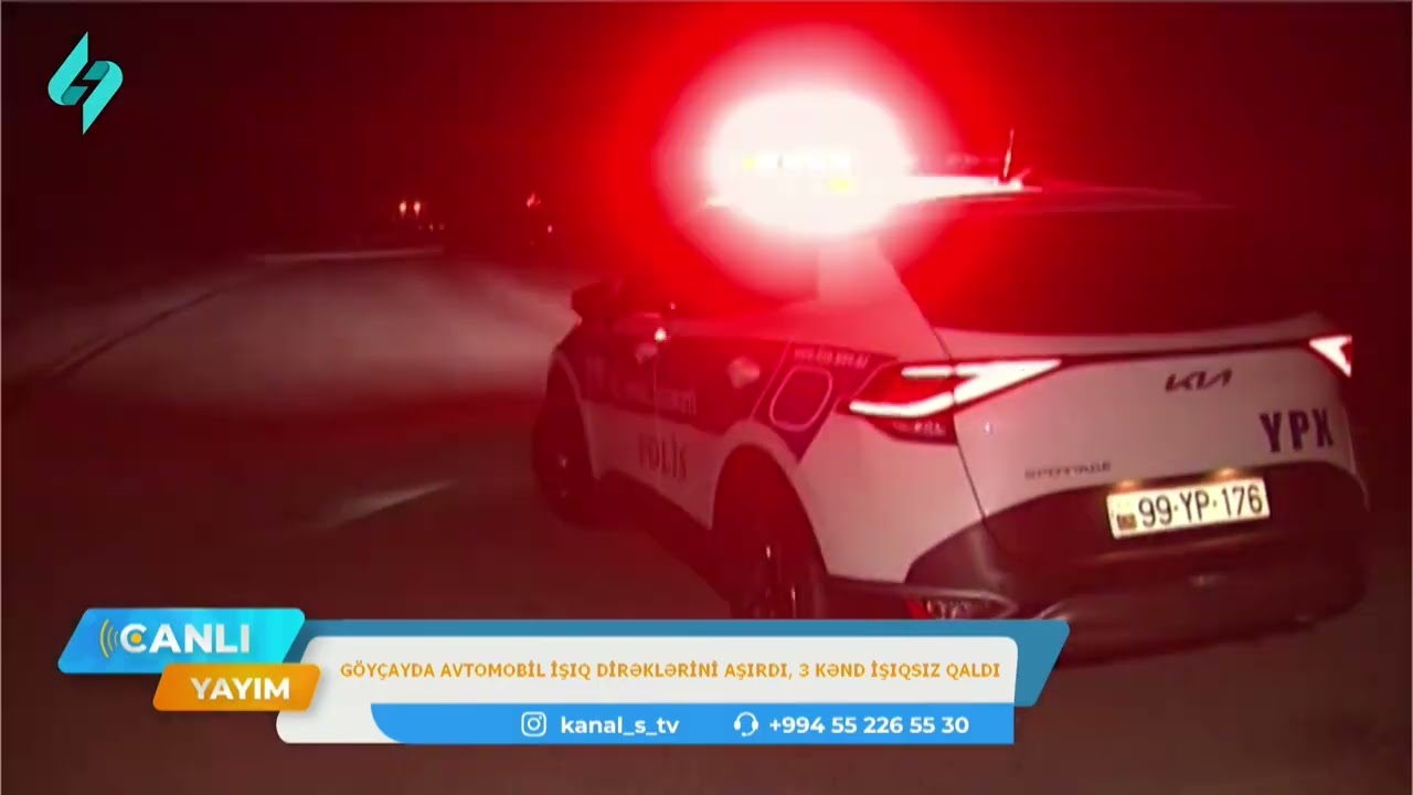 Göyçayda yol qəzası: 3 kənd işıqsız qaldı | Canlı Yayım