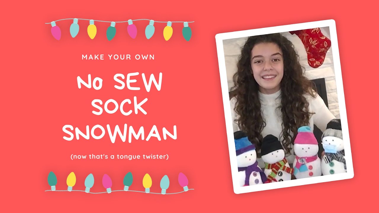 No Sew Sock Snowman ☃️ Easy DIY Craft Fun ☃️ Boredom Busters