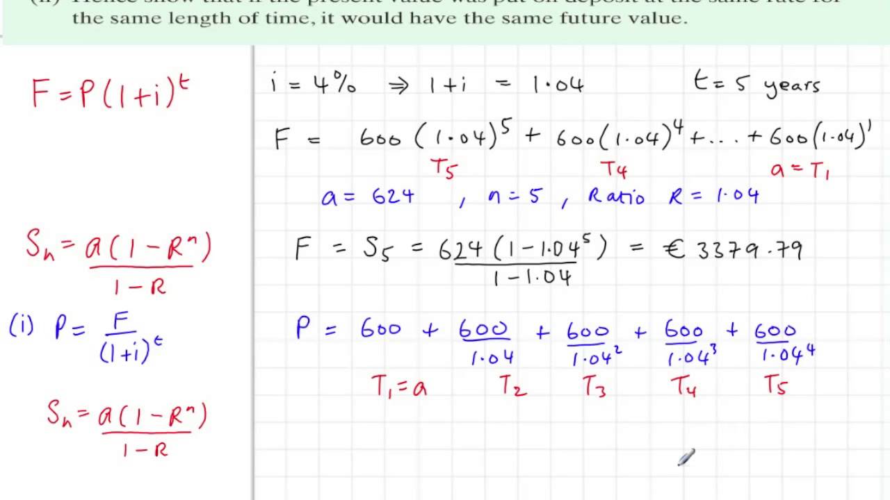 5.3 Ex.4 Financial Maths (Annuities)
