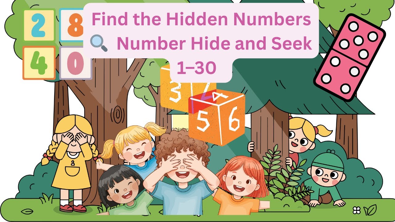 Find the Hidden Numbers 🔍 | Number Hide and Seek Game 1–30 | Fun Learning for Kids