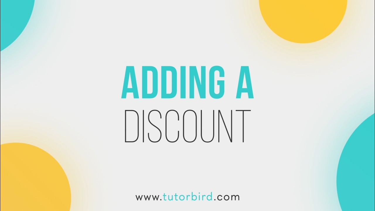 Adding a Discount