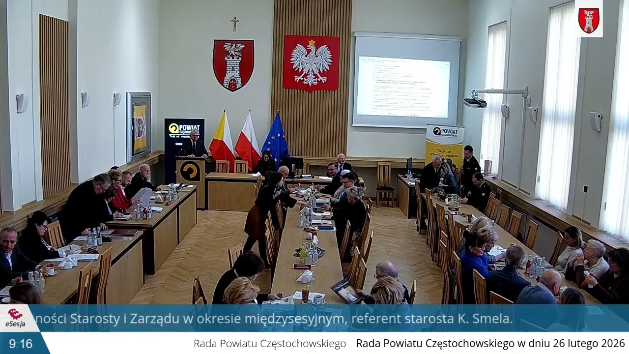 Powiat Częstochowski - 26 luty 2026 - 20 sesja Rady Powiatu