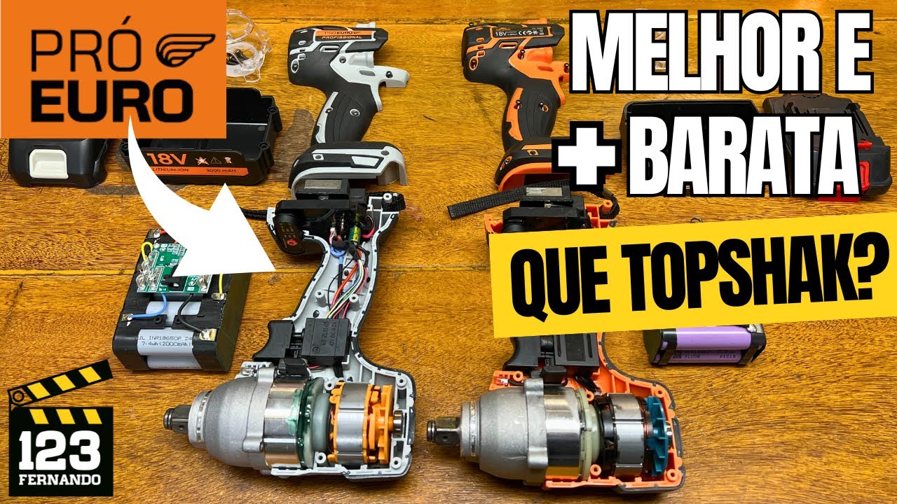 MENOS DE R$ 300,00! CHAVE DE IMPACTO PRÓ EURO COMPLETA COM BATERIA, CARREGADOR E SOQUETE
