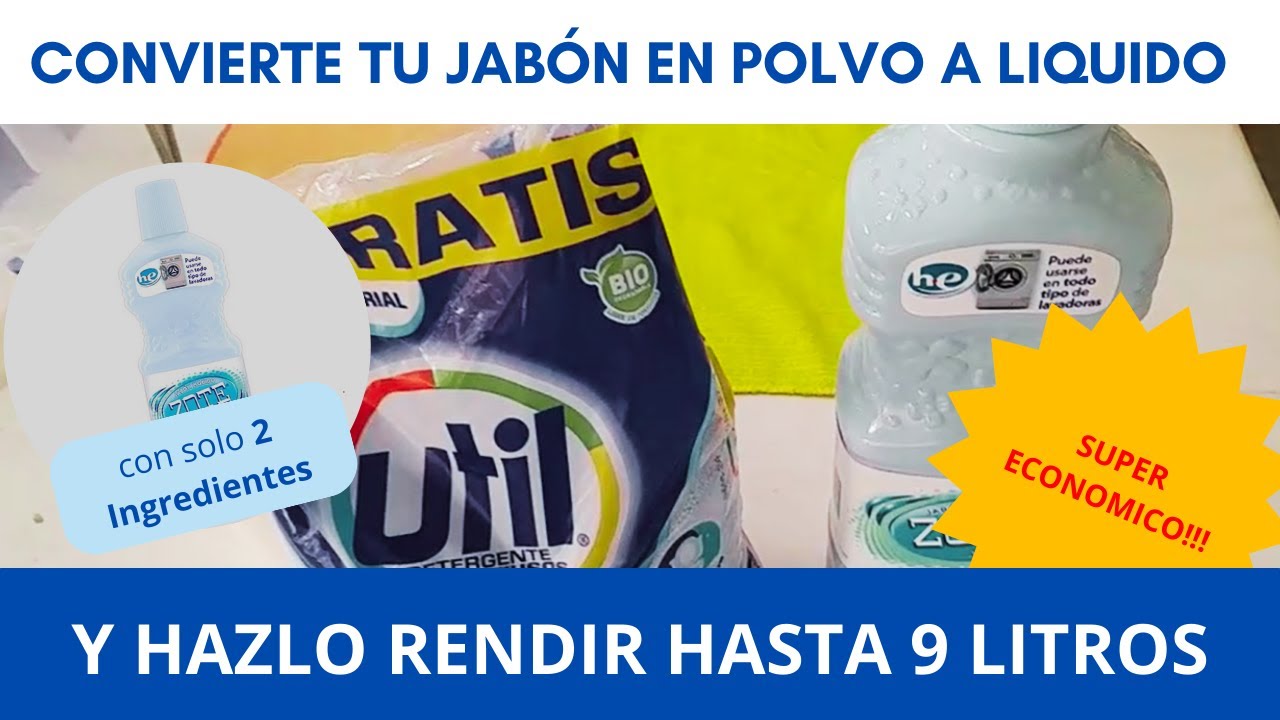 CONVIERTE TU JABÓN EN POLVO A JABÓN LIQUIDO!!!!