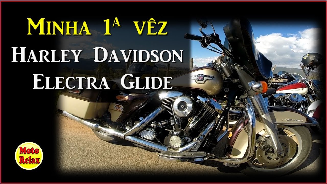 Harley Davidson Electra Glide! Minha primeira vez numa HD!
