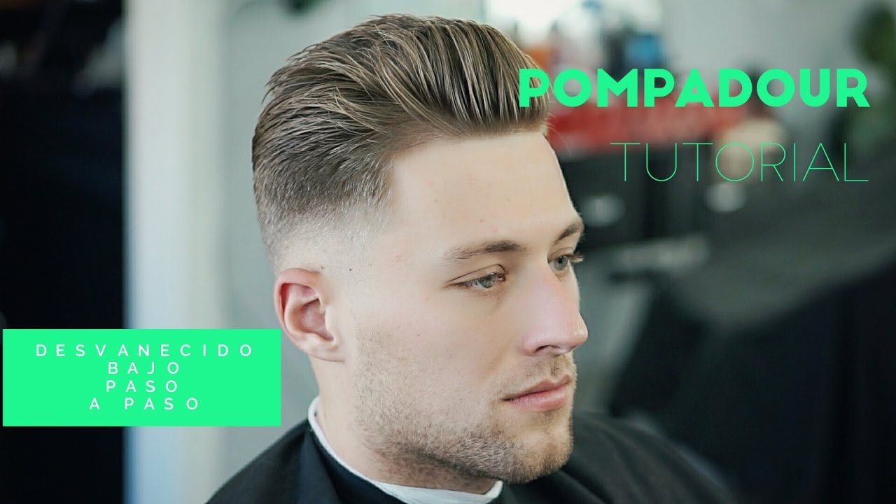 Pompadour con un desvanecido bajo - Tutorial paso a paso