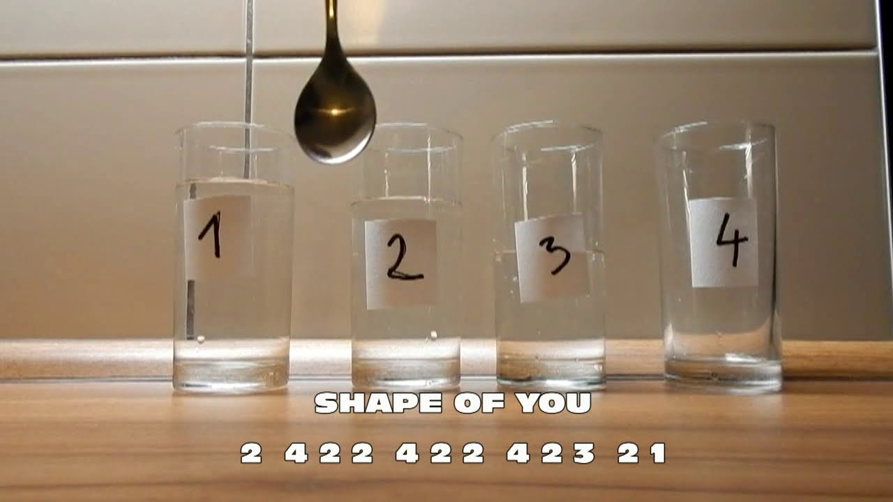 Glass cup play Buns, Shape of you, Dance monkey