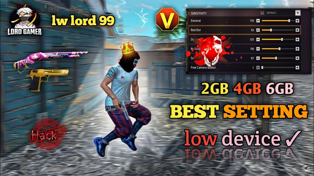 Free fire headshot auto aim best setting 2gb 4gb 6gb low device 👍 100% warking 😱⚙️2025#lwlord99