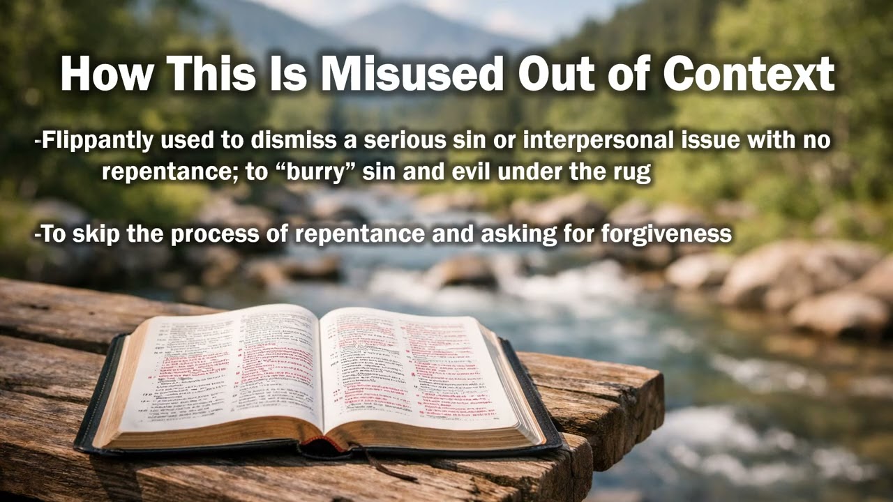 Proper Context! Love Covers a Multitude of Sins 1 Peter 4:8