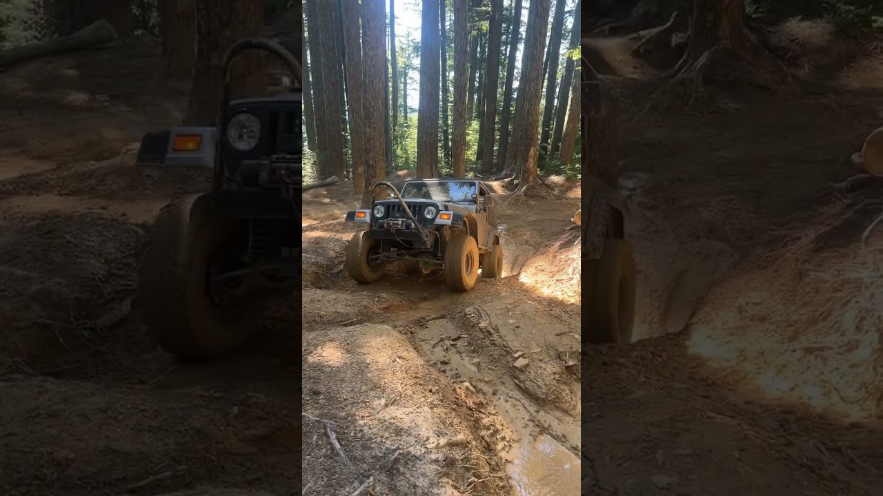Jeep wrangler tj playing in the mud