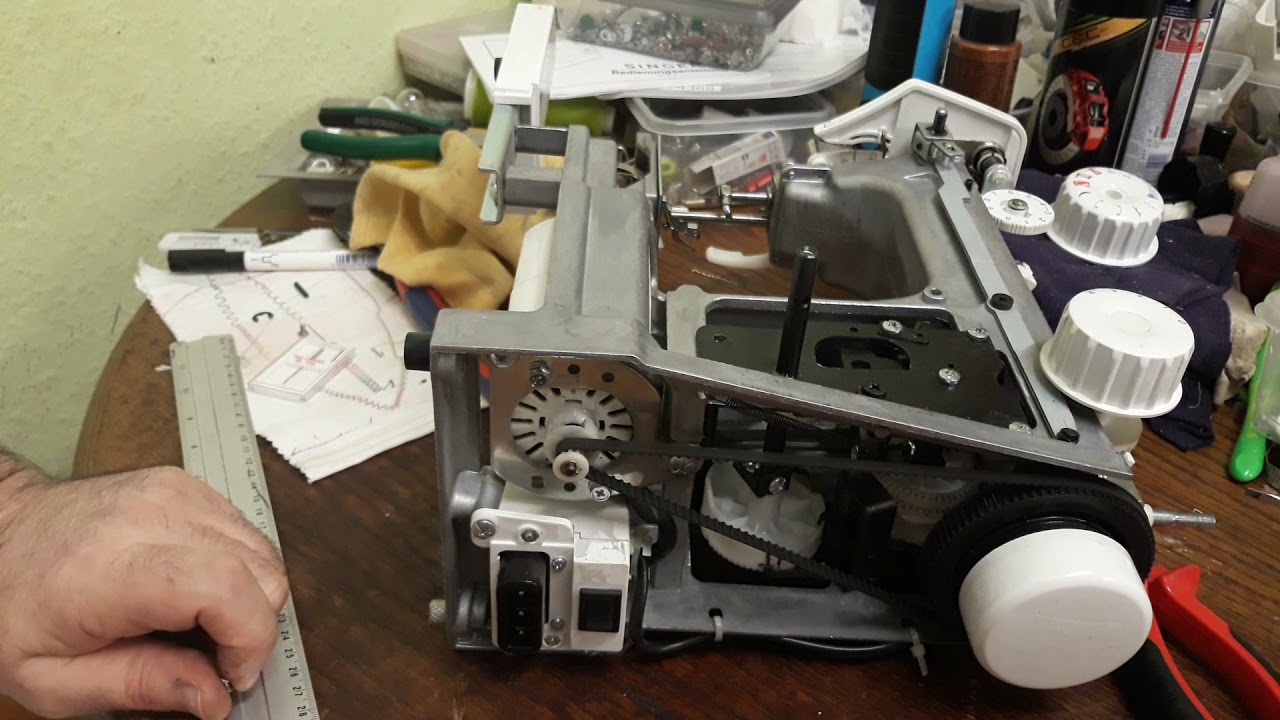 Singer Nähmaschine - Modell 8280 (الجزء الاول) اصلاح عطل في الجهاز الميكانيكي العام للماكينة