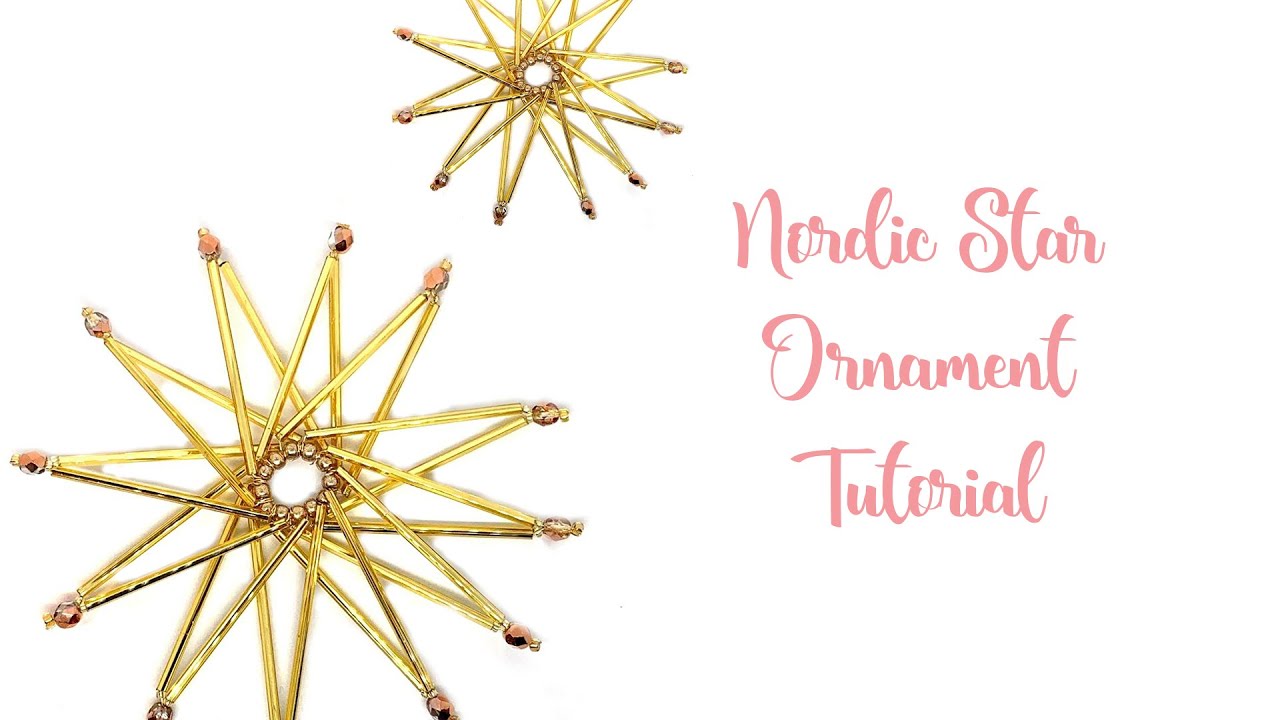 Nordic Star Beaded Ornament Tutorial  | Beaded Christmas Decoration