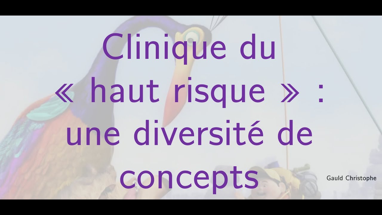 Clinique du haut risque : une diversité de concepts