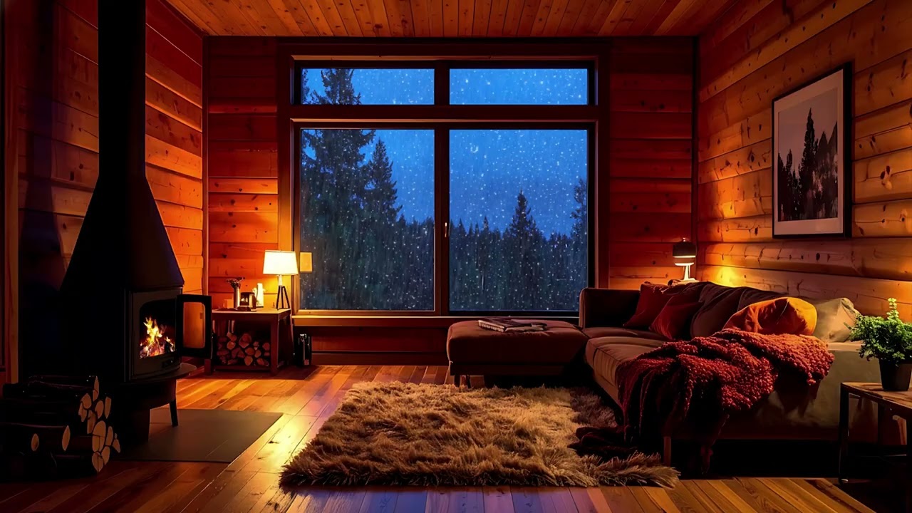 🔥 Cabin in Heavy Rainstorm 🌧️ Focus Deeply & Shut Out Distractions