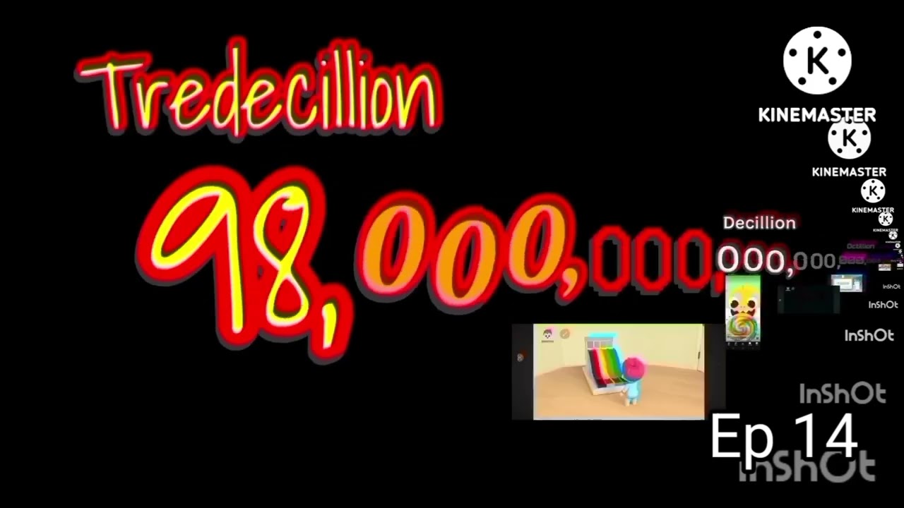 Numbers 0 to 1 Septuagintillion with sound effects 