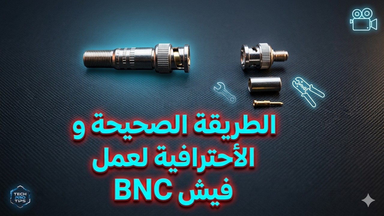 الطريقة الصحيحة لعمل  fiche Bnc لكاميرات المراقبة