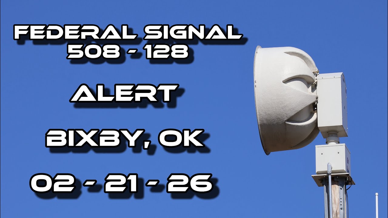(Low Pitched) Federal Signal 508 - 128 | Alert | Bixby, OK | 02 - 21 - 26