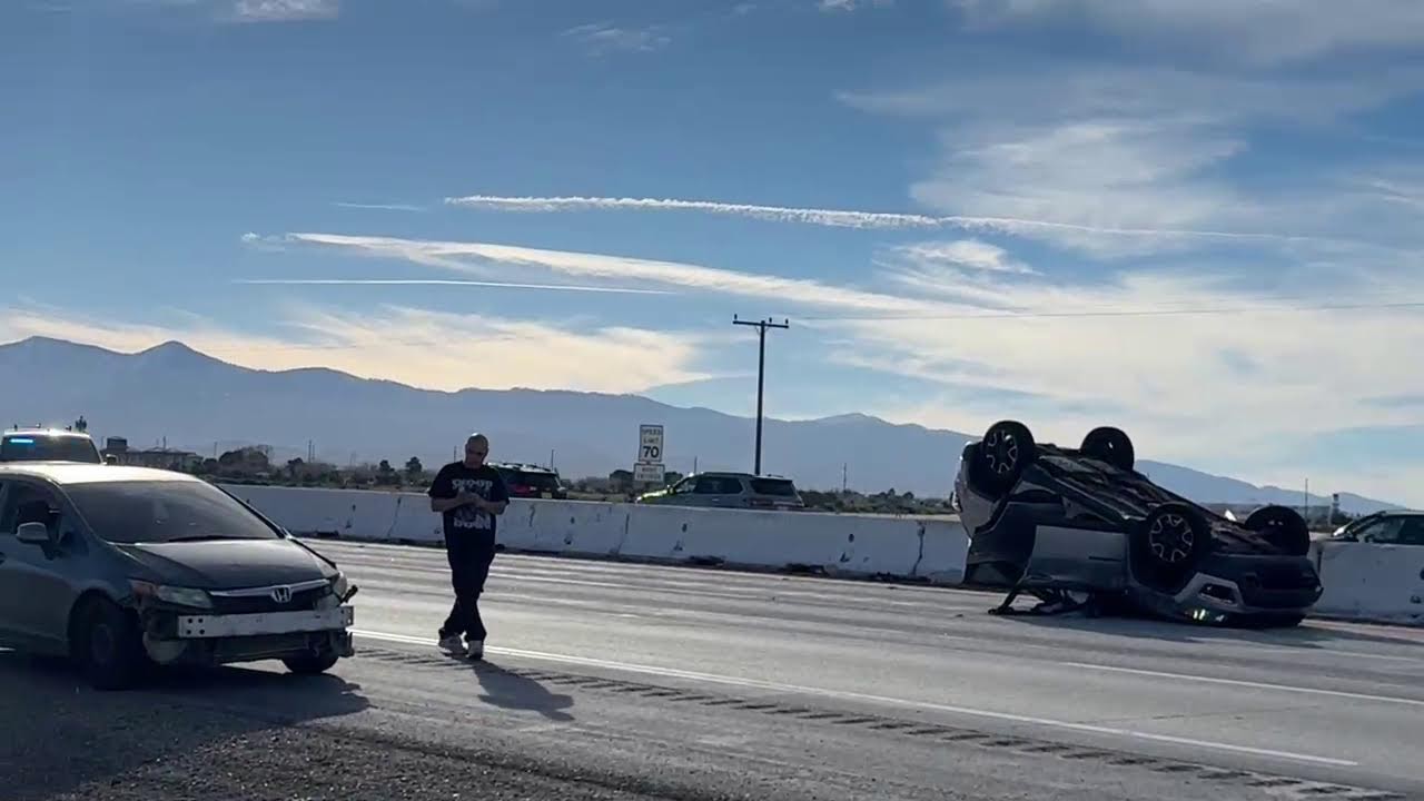 Rollover crash on NB 15 after Main Street in Hesperia