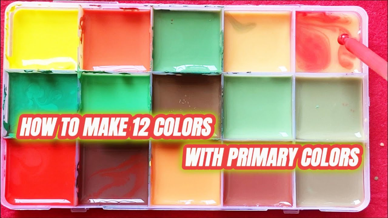 How To Make 12 Colors With Primary Colors #art #mixcolors #mixcolor
