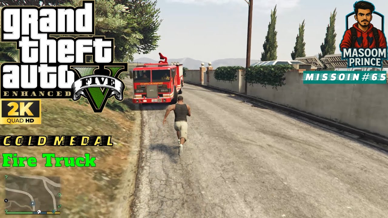 GTA V Enhanced | Mission #65 Fire Truck | Story Mission Gameplay | 