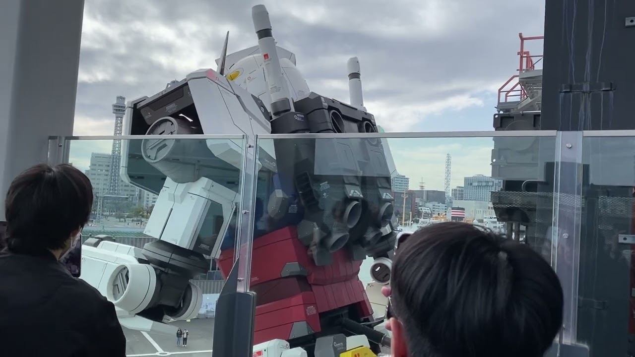 動くガンダム起動実験GUNDAM-DOCK TOWERから