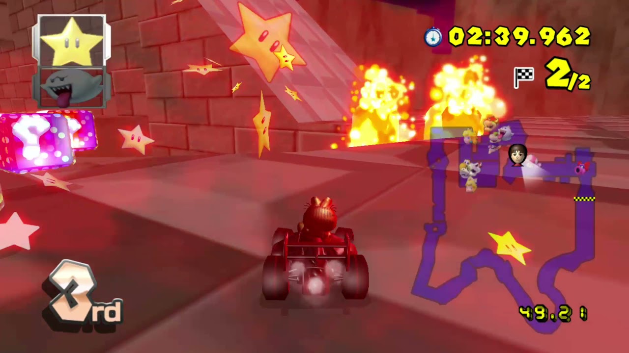 Mario Kart Wii (Fusion) Custom Tracks - Mirror (1 Player) #166 with Garfield