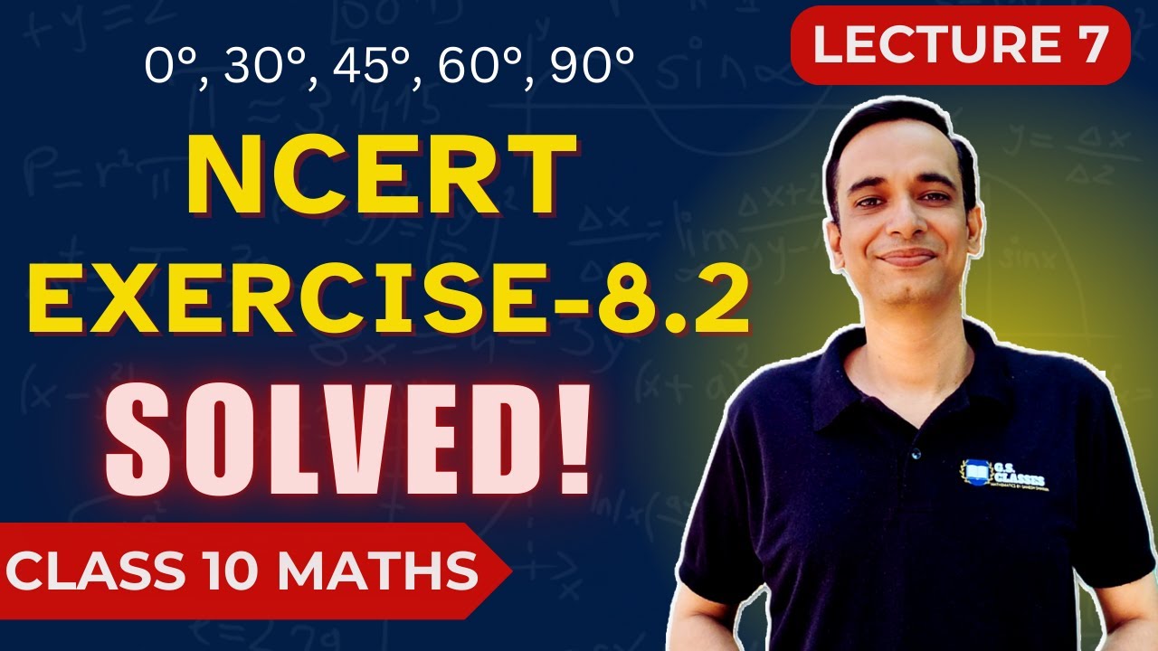 Trigonometry Concepts Explained Clearly | Class 10 Maths NCERT Exercise 8.2 Questions 1–4