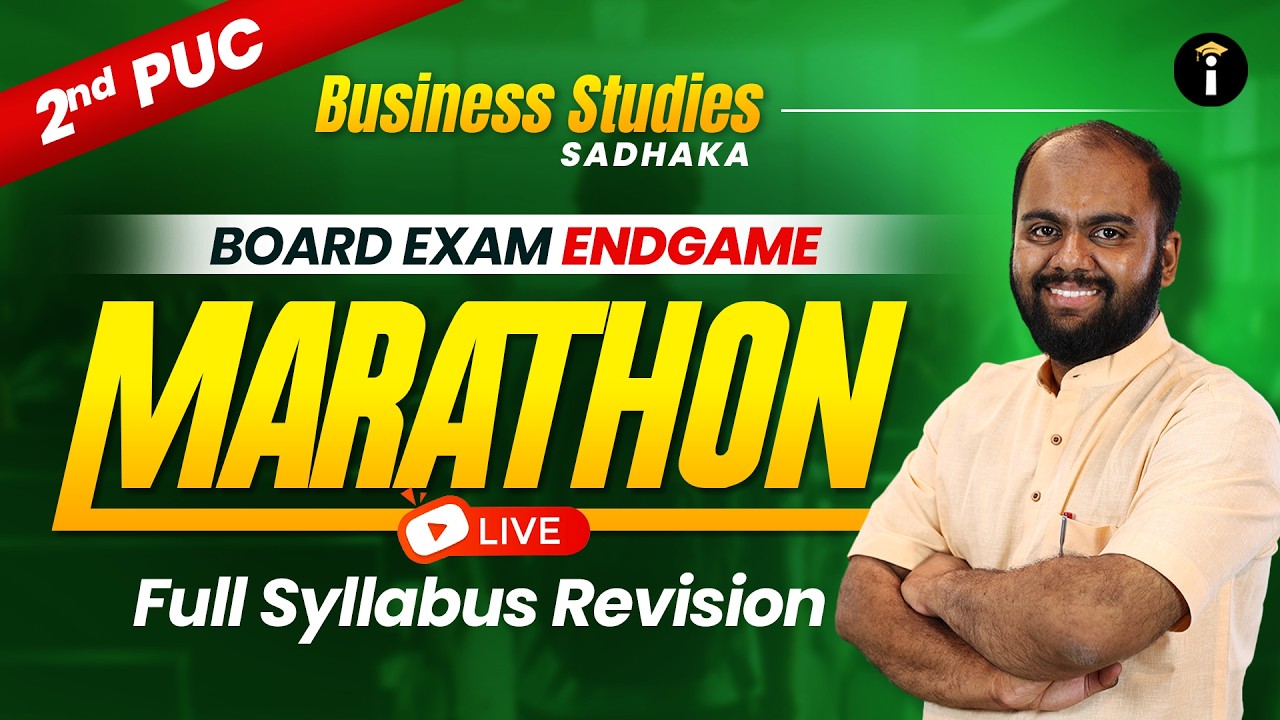 2nd PUC Business Studies Full Syllabus Revision LIVE | Endgame Marathon for Board Exam Preparation