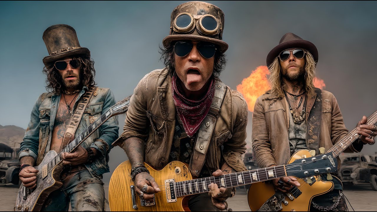 Blues Rock Odyssey | Electric Performance in a Post-Apocalyptic Landscape