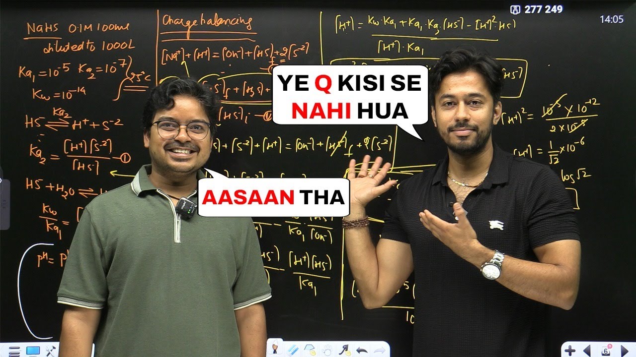 Toughest Chemistry Question WITH SOLUTION | Kshitiz Sir | RB Sir | JEE 2026 #jee #jeeadvanced #kksir