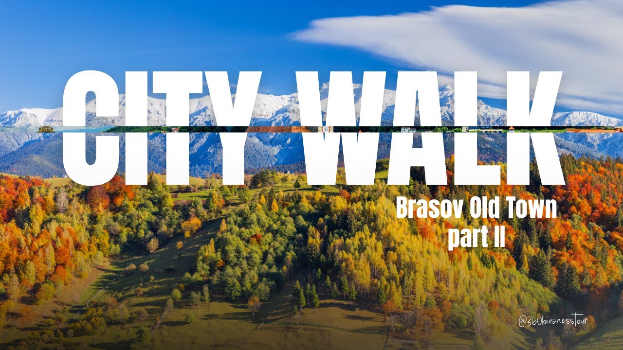 BRAȘOV Walking Tour 4K &ndash; Sub T&acirc;mpa, Schei Gate, Rope Street & City Walls 🎧 Immersive City Walk
