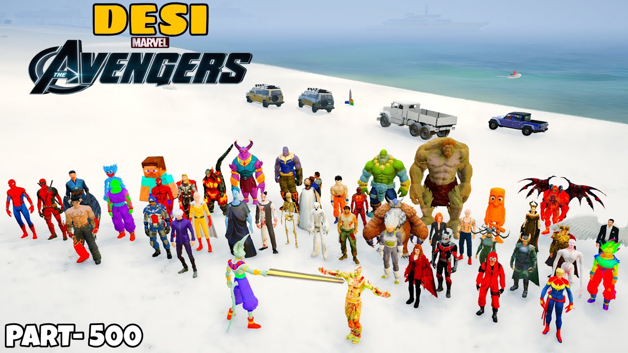 DESI Avengers Trying To Find Who Hypnotized God Kratos With Lord God Infinity in GTA 5 | GTA V#500 