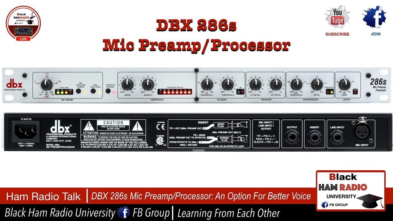 DBX 286s Mic Preamp Processor: An Option For Better Voice on Ham Radio