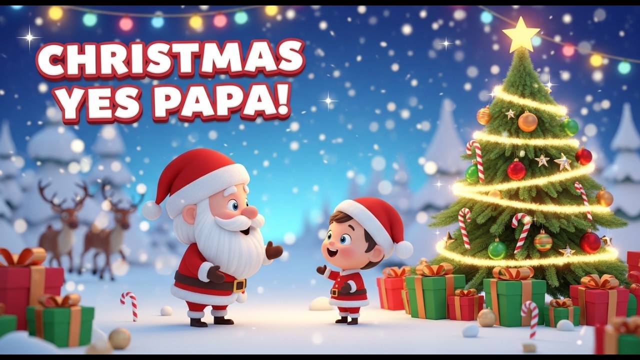 Christmas Yes Papa Song 🎄🎅 | Fun Santa Kids Song | Nursery Rhymes & Christmas Songs for Kids