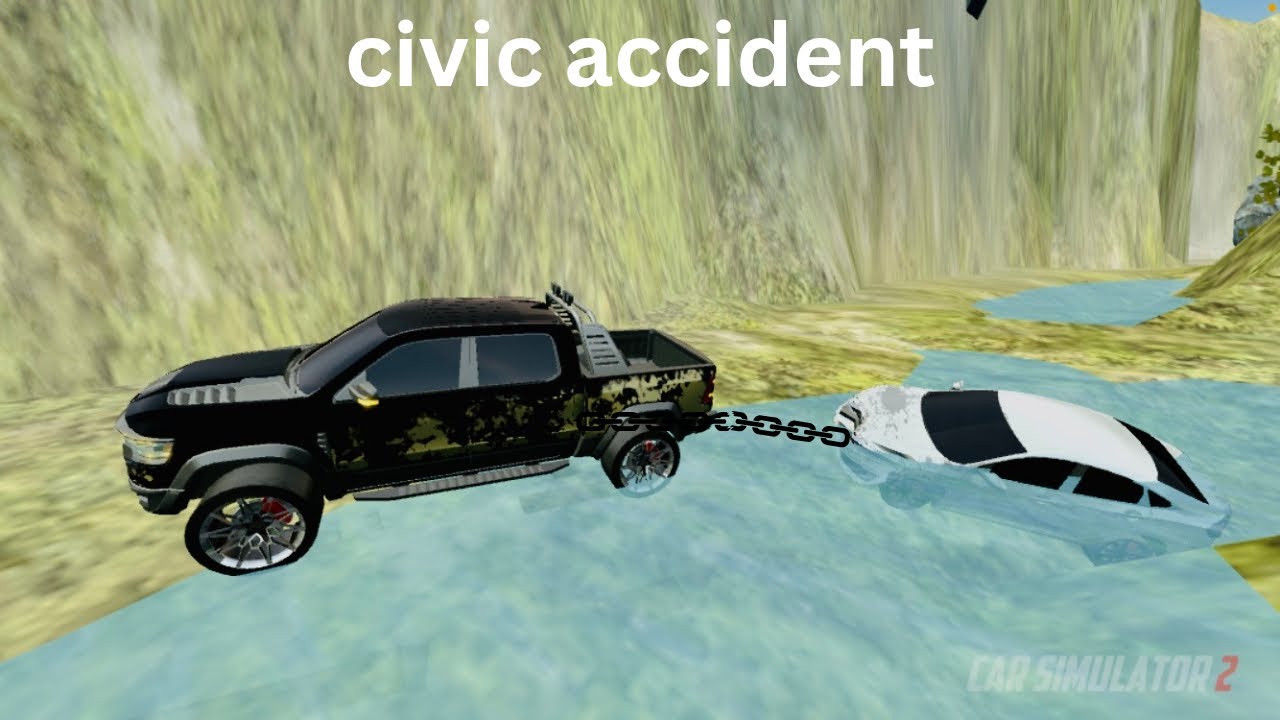 Civic got Accident |Revo going to rescue | car simulator gameplay 