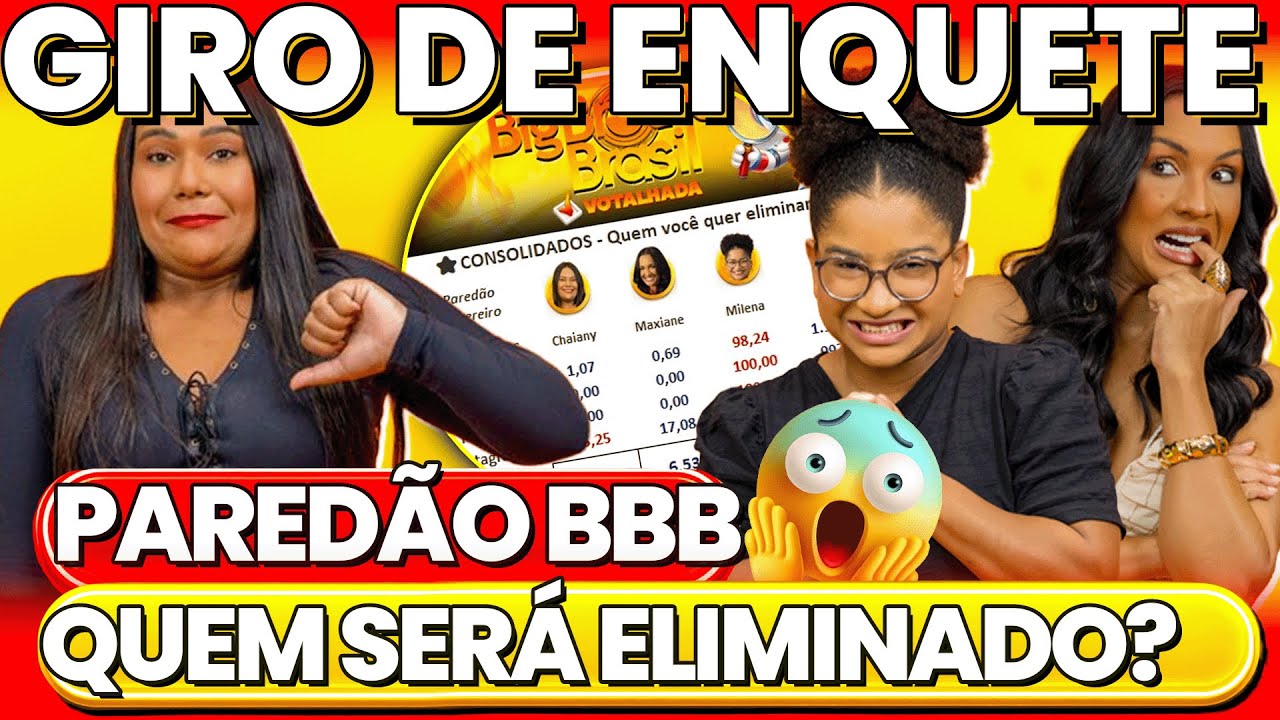 AO VIVO PESQUISA EXCLUSIVA DO 6º PAREDÃO DO BBB 26. GIRO DE ENQUETES QUE JÁ REVELAM QUEM VAI SAIR...