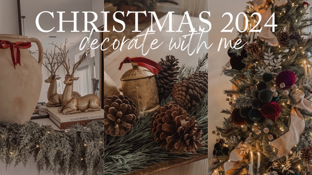 CHRISTMAS DECORATE WITH ME 2024 | CHRISTMAS DECORATING IDEAS 2024 CHRISTMAS TREE & LIVING ROOM 2024