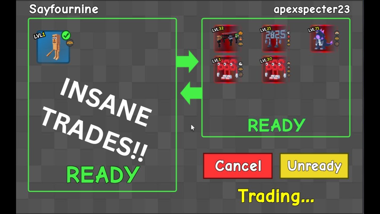 BRAINROT TOWER DEFENSE TRADING | PT 4 | INSANE TRADES