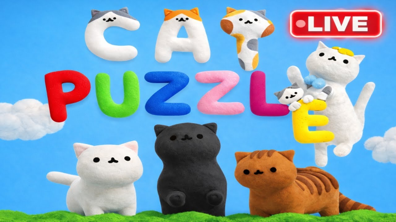 LIVE 🧩 Relaxing Cat Puzzle – Calm but Super Addictive!