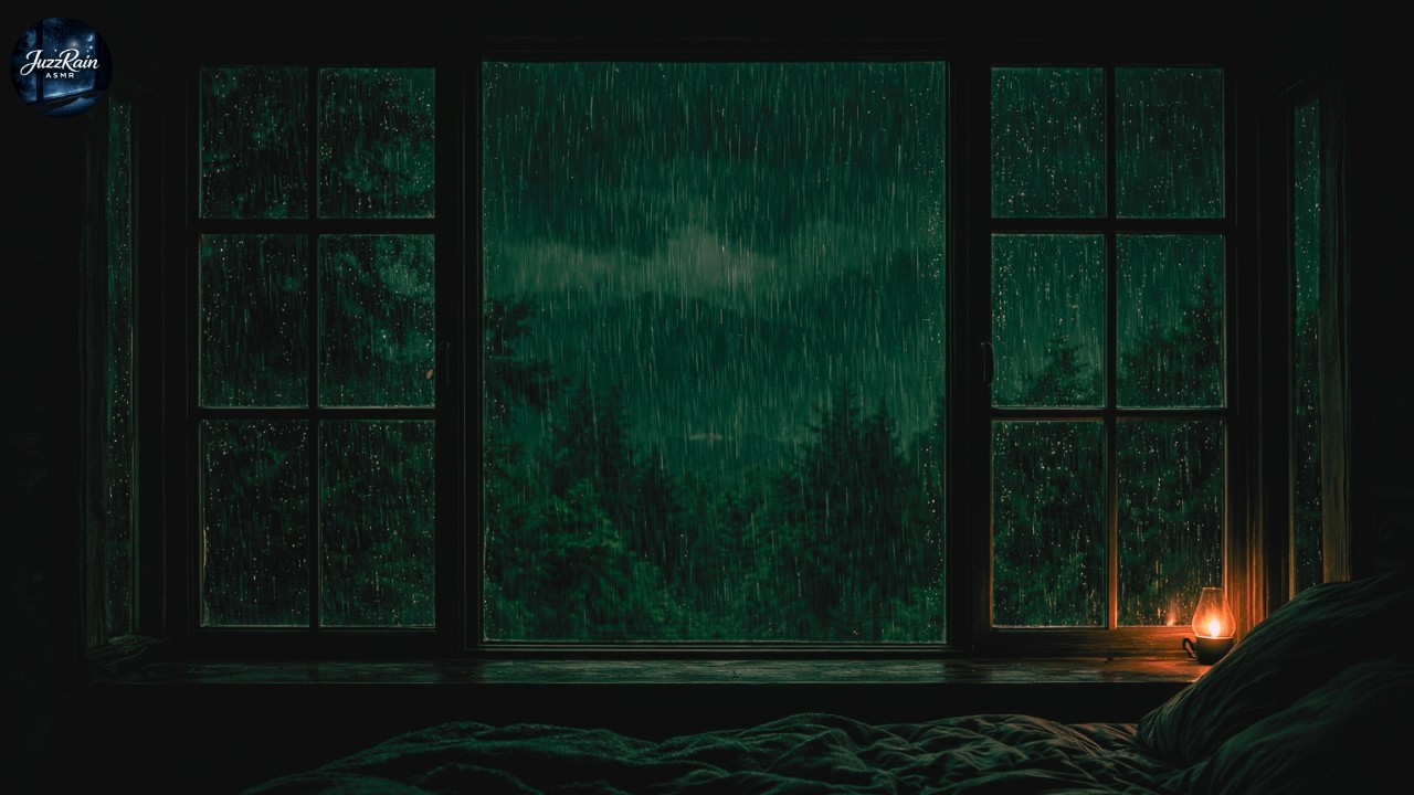 Soothing Heavy Rain Sounds at Night | Real Window Storm for Deep Sleep