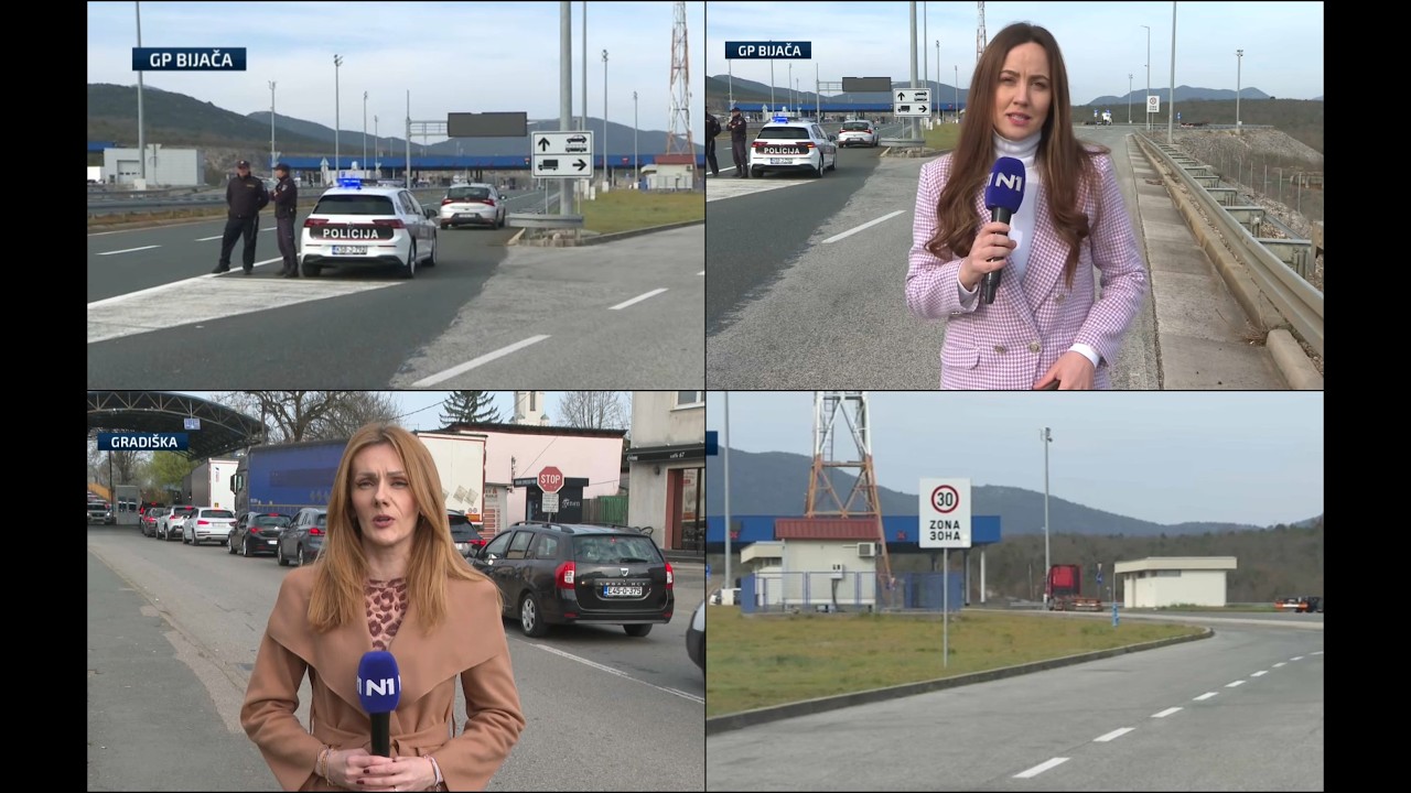 N1 na terenu: Na GP Gradi&scaron;ka parkirano nekoliko kamiona, prisutna i policija - na Bijači bez blokade