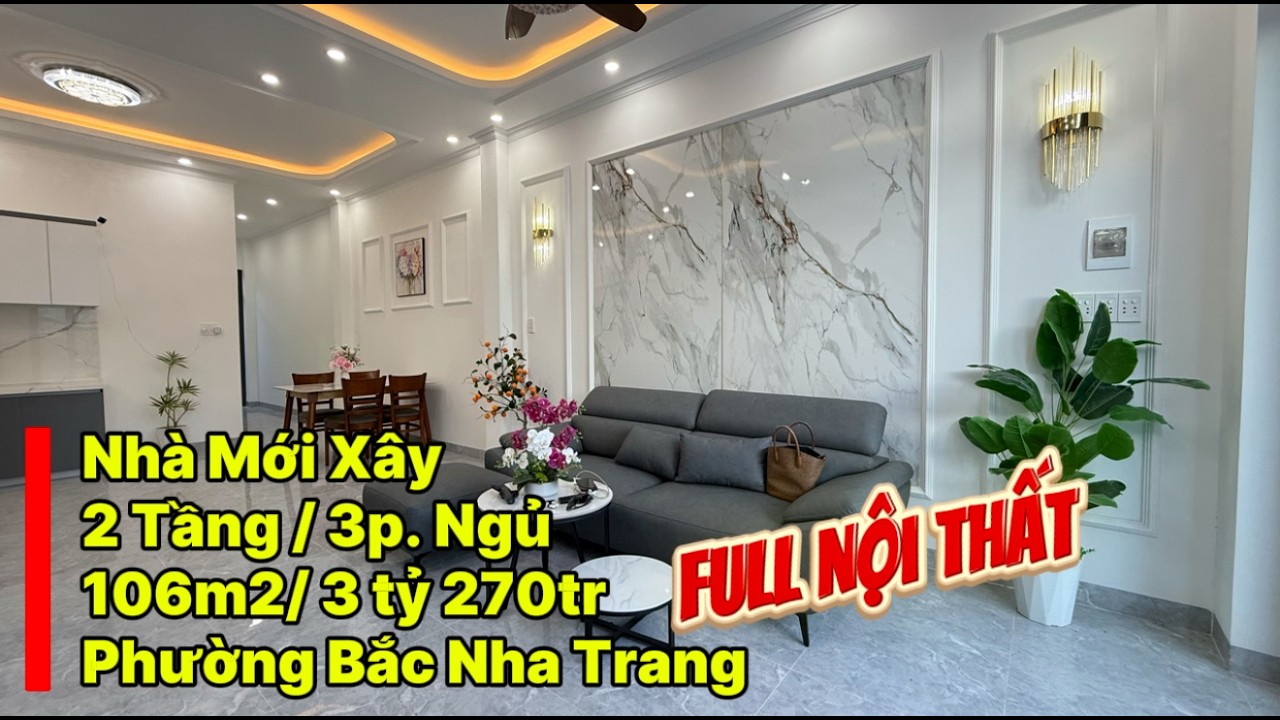 Nhà Mái Thái Cổ Điển Mới 100% – Sân Ô Tô Riêng – Phường Bắc Nha Trang – Giá Chỉ 3 Tỷ 270| Nhanh Tay