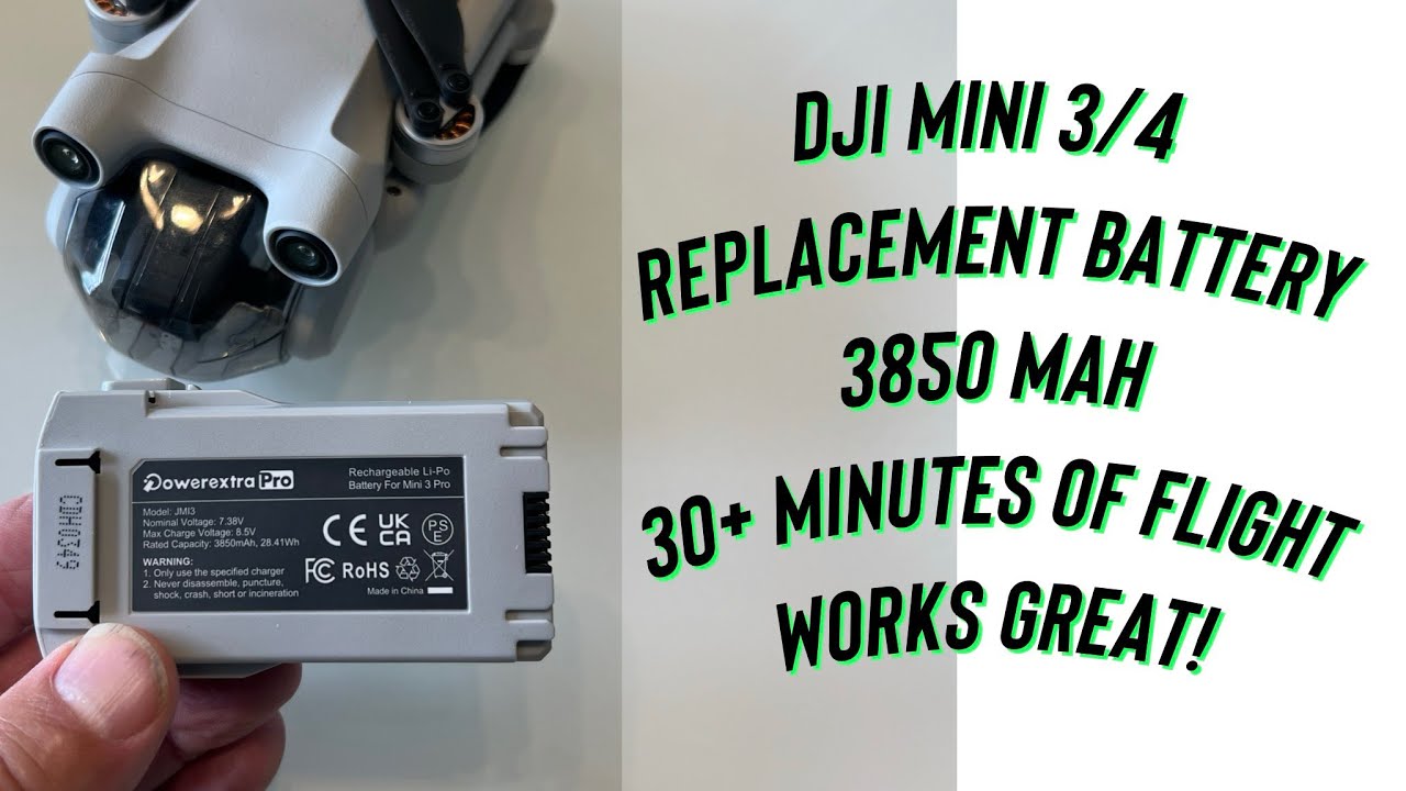 Powerextra Pro Replacement/Extra Battery for the DJI Mini 3/4 Pro, Last as long as the Original!