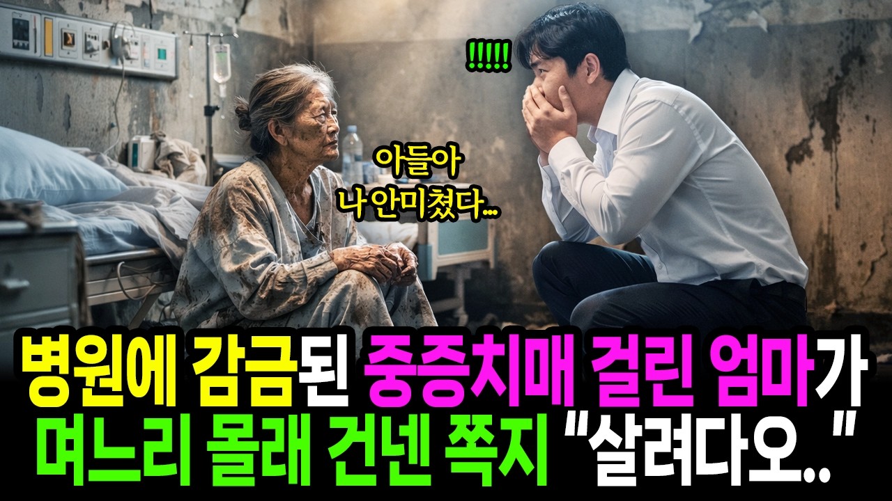 병원에 감금된 중증치매 걸린 엄마가 며느리 몰래 건넨 쪽지에 적힌 말 